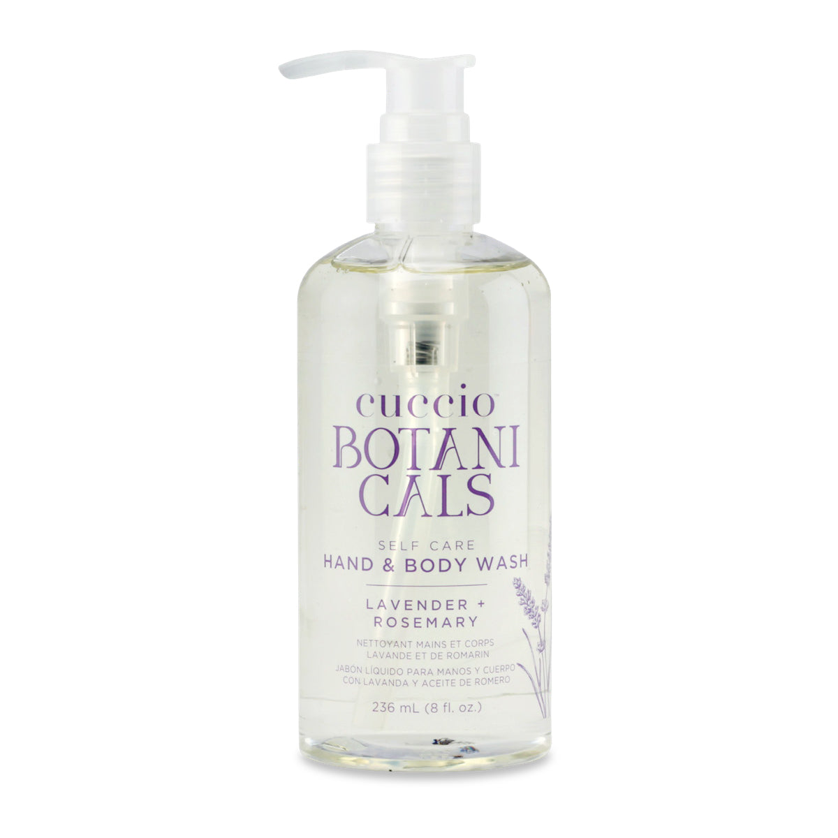 Cuccio Botanicals hand & body wash (LAVENDER+ROSEMARY) 236ml Cuccio