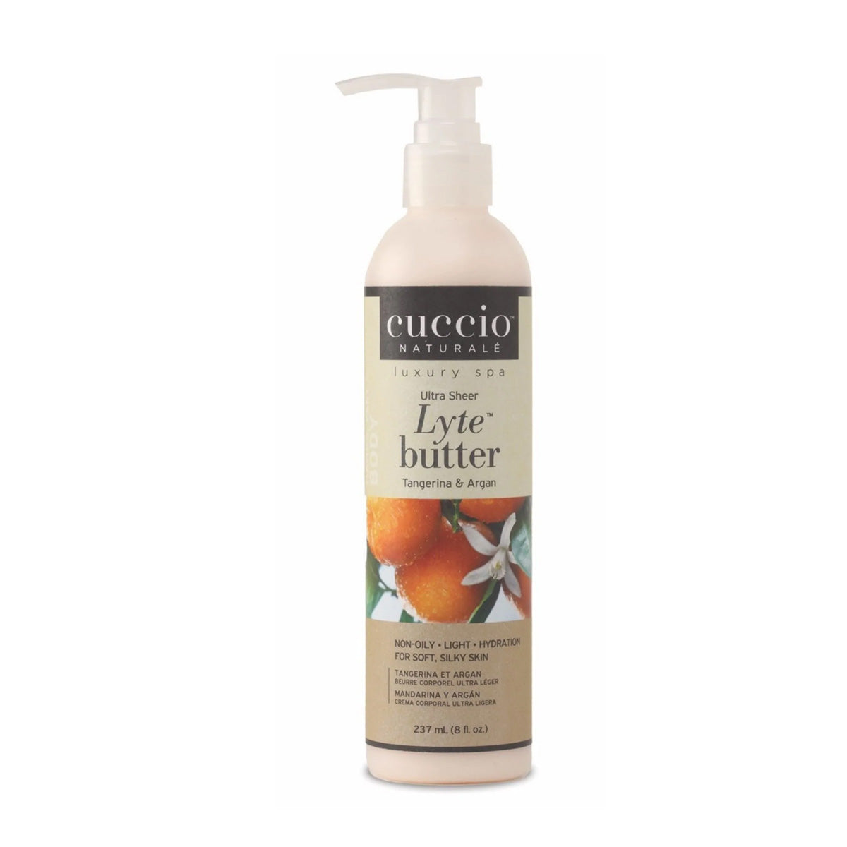 Cuccio Lyte Ultra Sheer TANGERINA & ARGAN 8 oz Cuccio