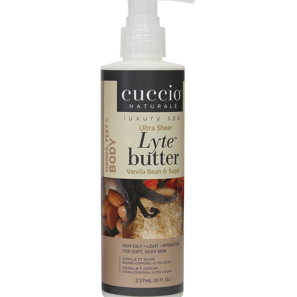 Cuccio Lyte Ultra Sheer VANILA BEAN & SUGARCANE 8 OZ Cuccio
