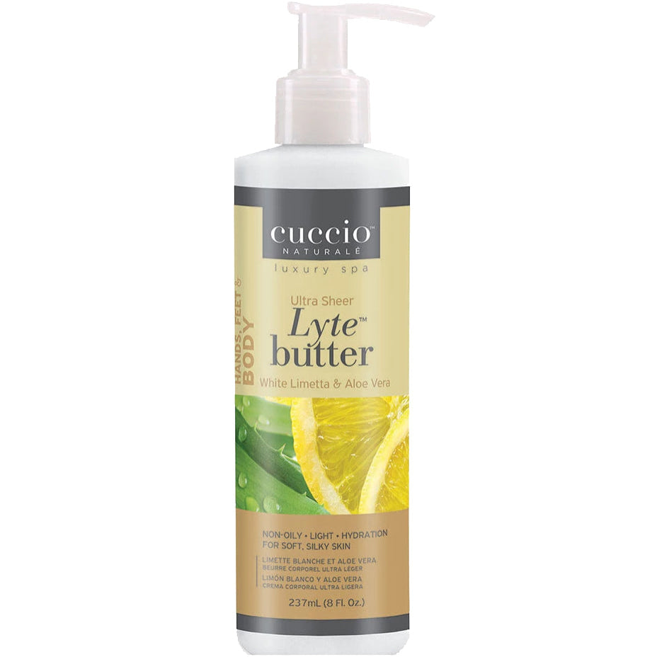 Cuccio Ultra Sheer White Limetta & Aloe Vera 8 OZ Cuccio