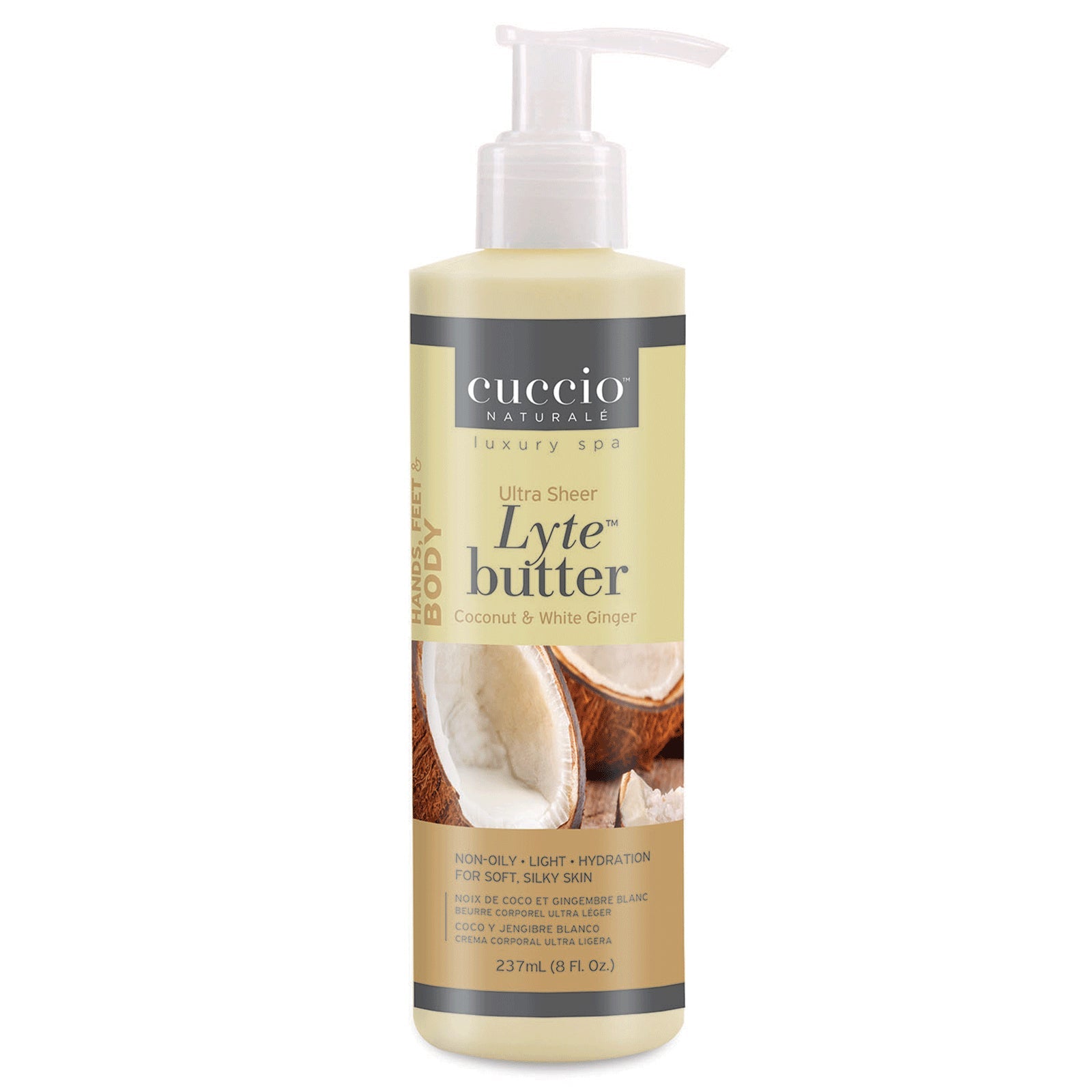 Cuccio Lyte Ultra Sheer Coconut & white Ginger 8 OZ Cuccio