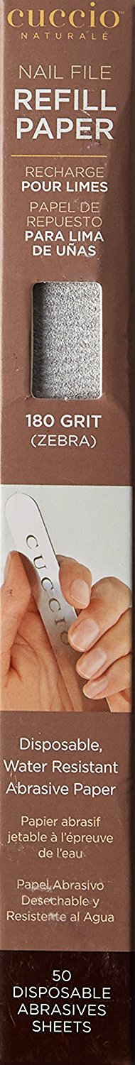 Cuccio Zebra 180 Grit Stainless Steel Nail File Refill 50 units Cuccio