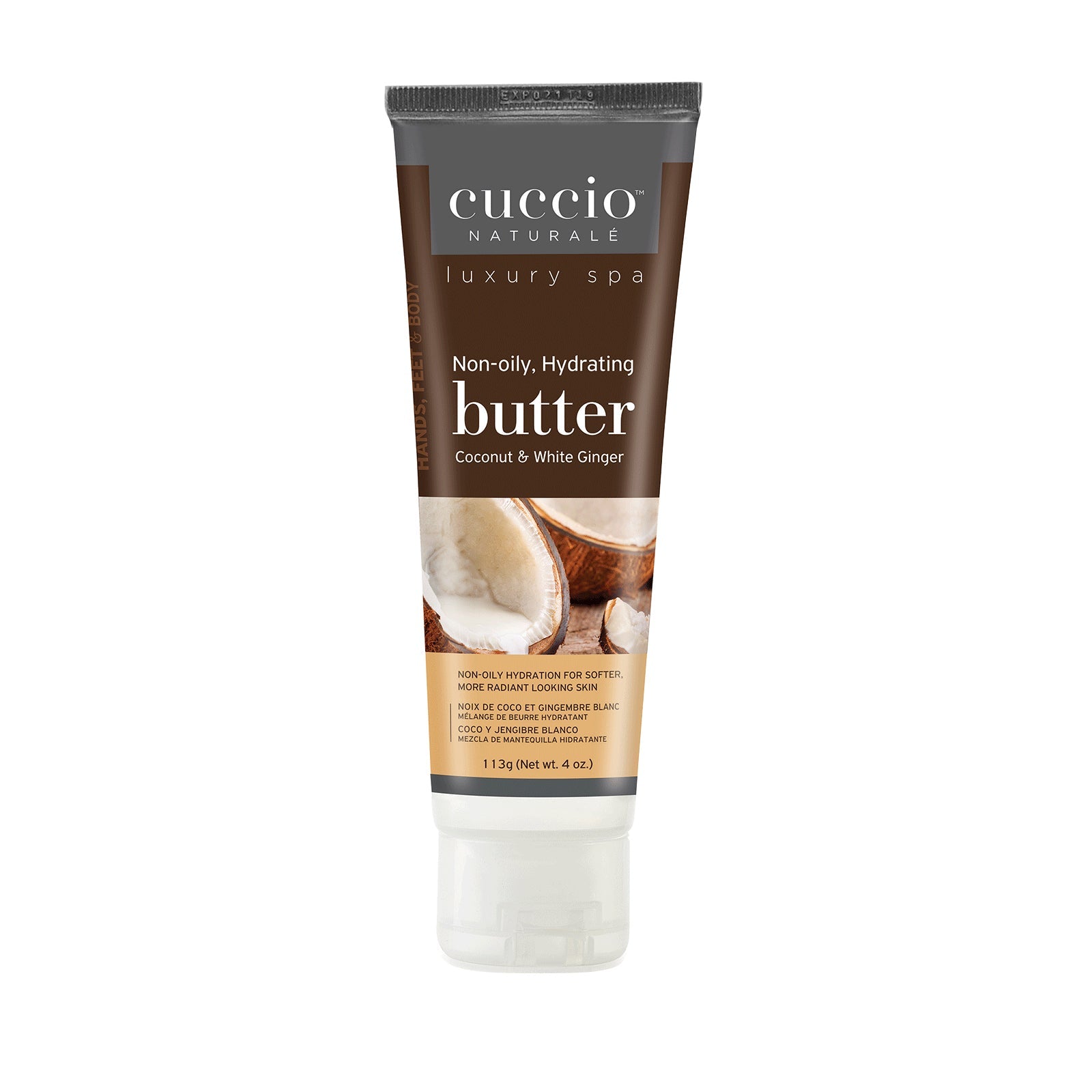Cuccio Body Butter Coconut & Ginger 4 oz tube Cuccio