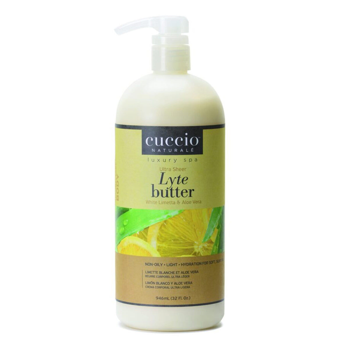 Cuccio Lyte Ultra Sheer White Limetta & Aloe 32 oz Cuccio