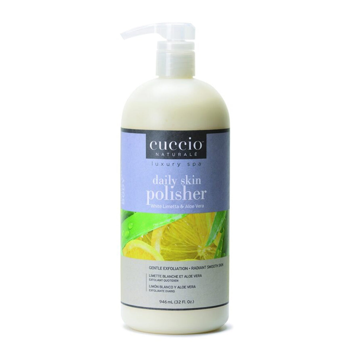 Cuccio Aloe & White Limetta Daily Skin Polisher 32 oz (946 ml) Cuccio