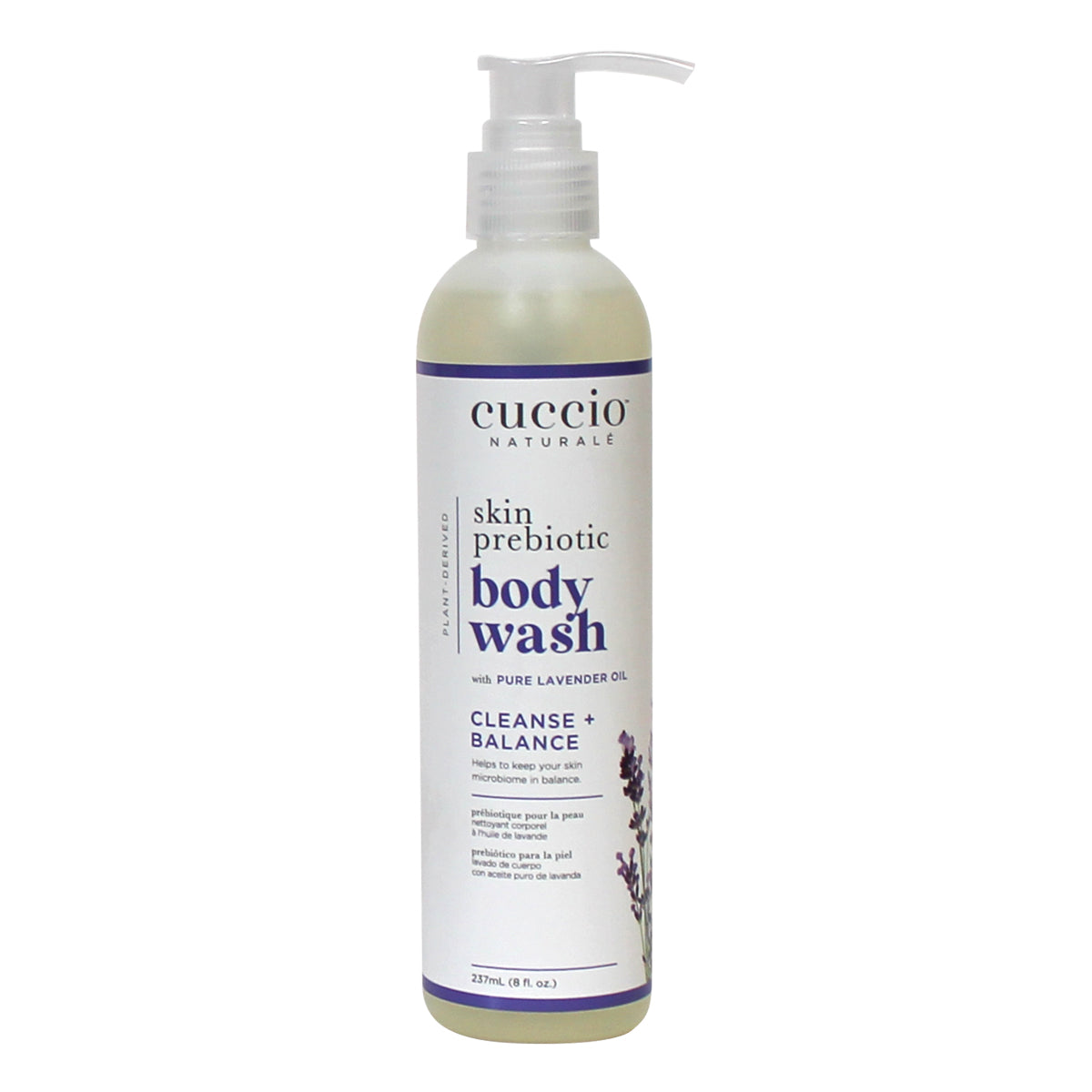 Cuccio Body Wash lavanda 8oz (With pump) Prebiotics Cuccio