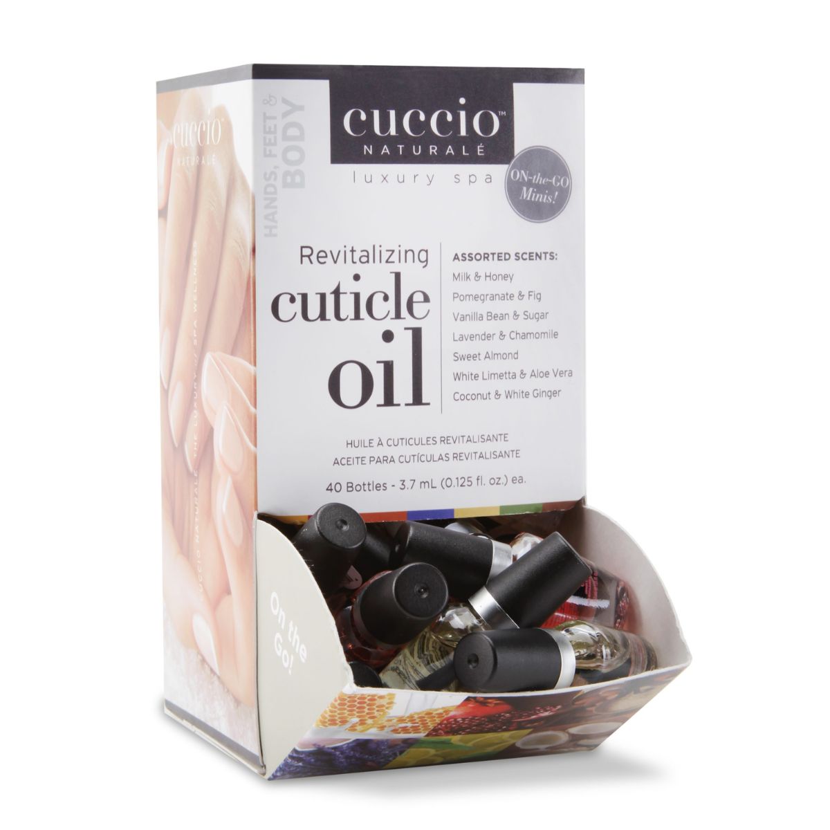 Cuccio Revitalizing Mini Cuticle Oil Dispenser Assorted (40x 7ml) + Cuccio