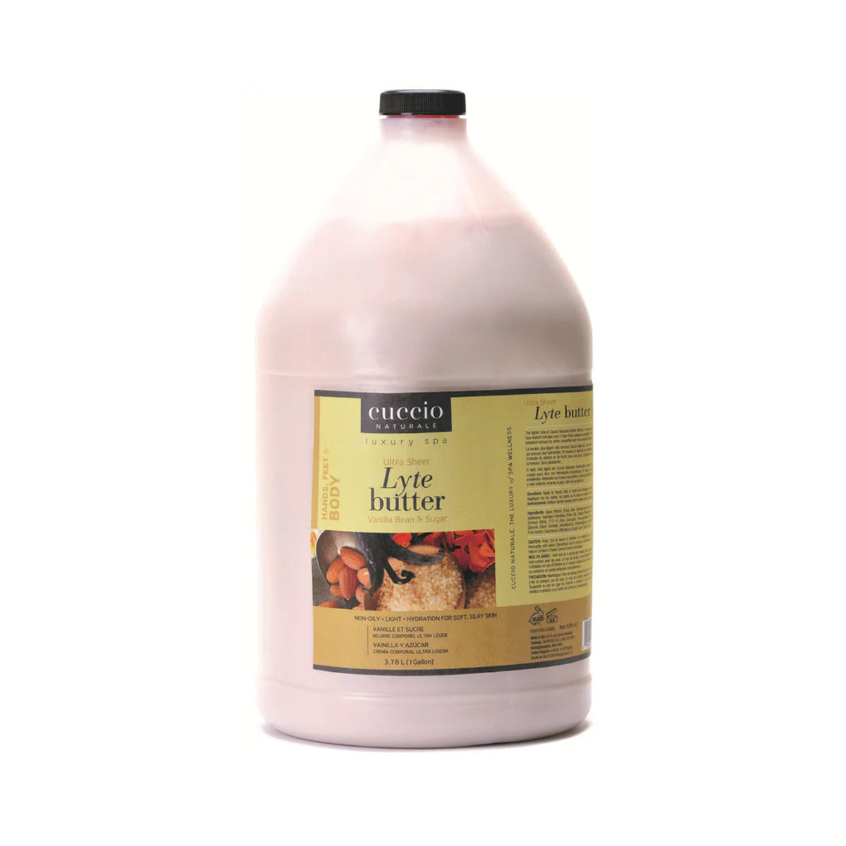Cuccio Lyte Ultra Sheer Vanilla bean & Sugarcane 3.78L + Cuccio