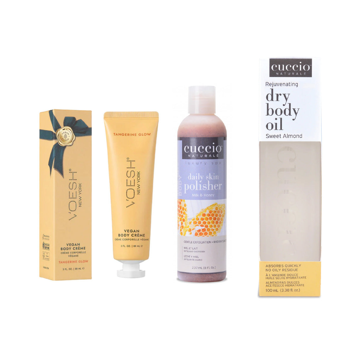 Luxurious body care trio Cuccio
