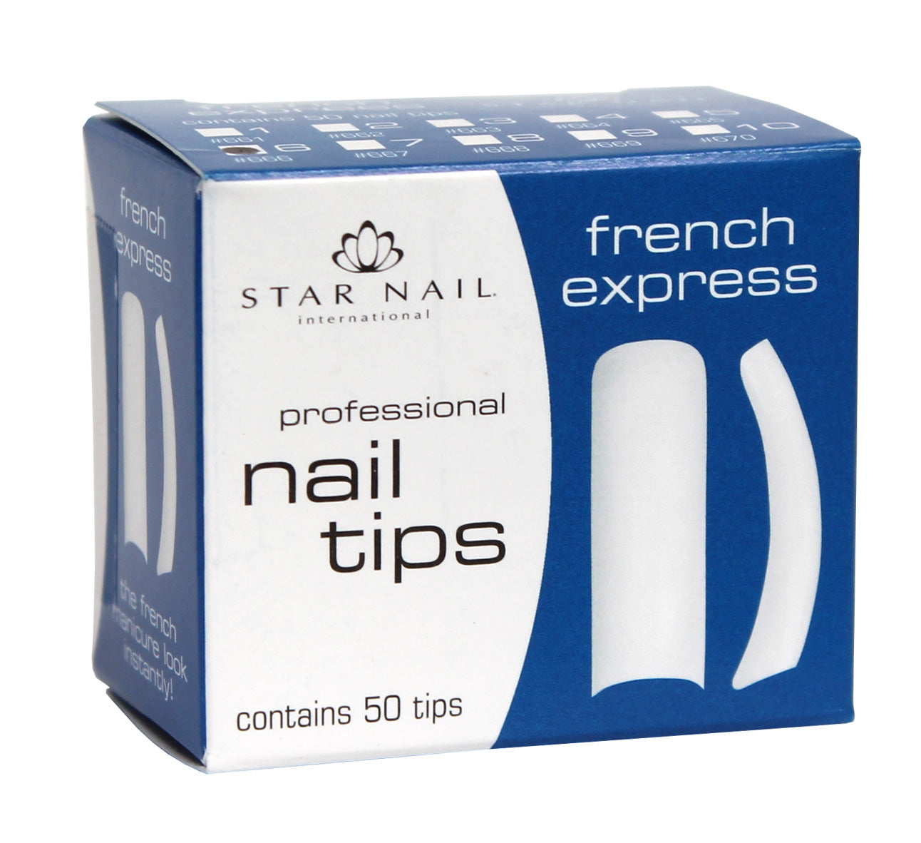 Star Nail ULTRA WHITE #9 50 PIECES - Cuccio